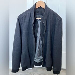 Banana Republic Men’s wool bomber jacket with removable show layer